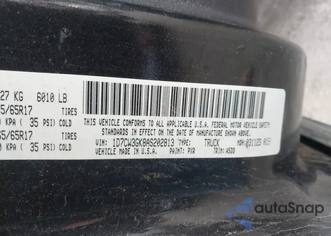 2010 Dodge Dakota Bighorn/Lonestar from USA, damaged, VIN 1D7CW3GK8AS202813